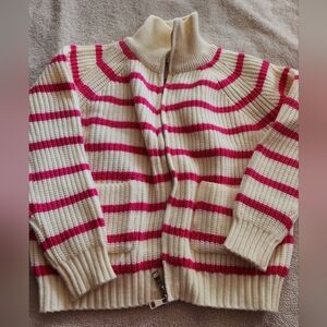 Striped Sweater - Pink and Cream